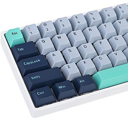 GTSP PBT Keycaps 171 Keycaps Cherry Profile Mechanical Keyboards Double Shot for US Layout 60% 65% 100% MX Switches Design Hammerhead Shark (QWERTY Layout)