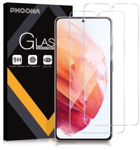 Phoona Vetro Temperato per Samsung Galaxy S21 5G, 2 Pezzi Pellicola Protettiva per Samsung Galaxy S21 5G, Durezza 9H, Anti Graffio, Anti-Impronte, Senza Bolle(6,2 pollici)