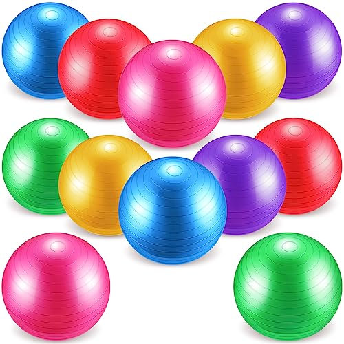 Junkin Gymnastikbälle, groß, 62 cm, Yoga-Ball, Pilates-Ball, Trainingsgerät, robuster Stabilitätsball mit Pumpe für körperliches Training, Balance, Fitness, Fitnessstudio, Stretching (Klassische