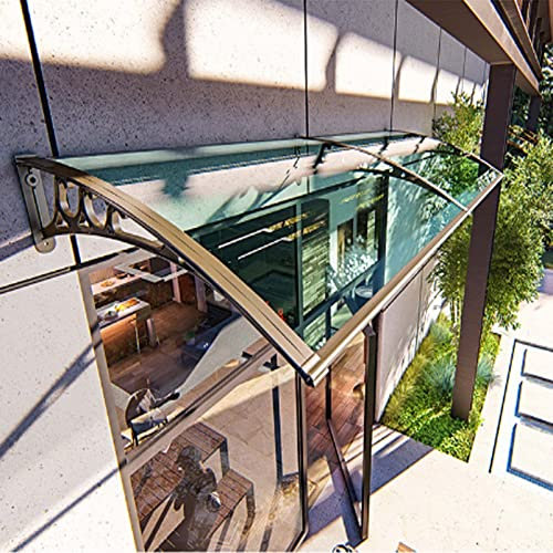 CENAP Türüberdachung für den Außenbereich, Vordach für die Vordertür, Markise, Türmarkise, Unterstand, Polycarbonat, wasserdicht, Fenstermarkise, Überdachung, Terrassenüberdachung, Sonnenschutz, R