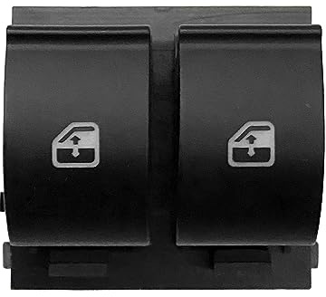 MCamooer Fensterheber Knopf für Fiat Grande Punto 2005-2010, Drucktaste, Schwarz, Manuell, 1 Stück
