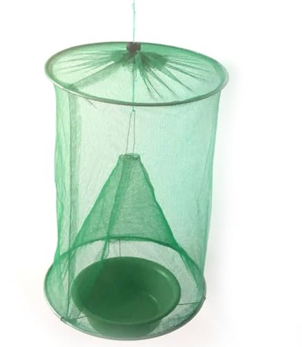 Cymwer Filet Anti-Mouche Suspendu Piège Pratique Pliant Mouches Catcher Cage Outil de Lutte Antiparasitaire Flycatchers Cage pour Jardin Domestique
