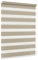 Jalousiescout Doppelrollo Klemmfix ohne Bohren & mit Bohren, 100x130cm Hellbraun Rollo Fensterrollo lichtdurchlässig & verdunkelnd，Sonnenschutzrollo Zebrarollo für Fenster & Türen