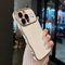 ZTOFERA Handyhülle Kompatibel mit iPhone 15 Pro für Mädchen Frauen, Niedliche Lockige Wellen Rahmenform Weiche Silikon Schutzhülle mit Liebe Herz Muster Goldener Rand Stoßfest Cover, Weiß