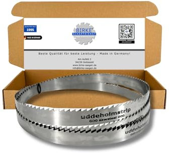 Birke® FLEXBACK & UDDEHOLM Bandsägeblätter 2240mm Breite 6-20mm für Weich- und Hartholz, NE-Schnitte... (2240x20x0,5 5ZpZ (UDDEHOLM))