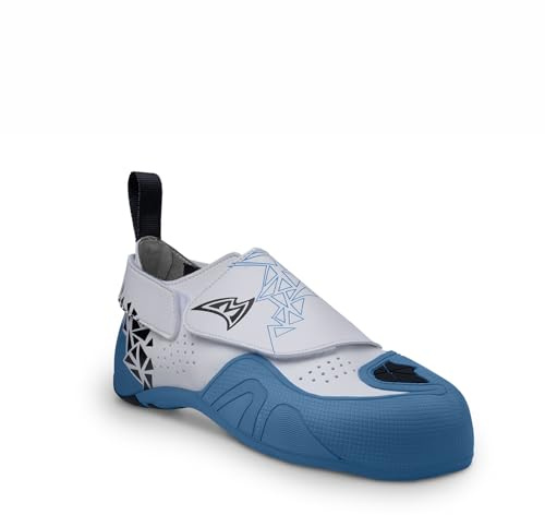 Mad Rock Mad Monkey 3 Kids Climbing Shoe Blue – Size Toddler 13, White/Denim Blue/Black