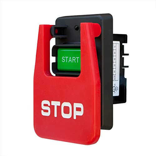 120V/230V Dual Voltage Paddle Switch, 3 HP at 230 Volts, UL Certified. Large Knee Paddle for Power Tools Fast Power Off. Fits Table Saw, Router Table, Drill Press, Bench Saw, Band Saw (71007)