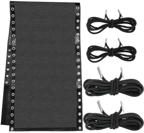 GORGECRAFT Zero Gravity Stuhl-Ersatzstoff Anti Schwerkraft Klapp Loungesessel Stoffteil Schwarzer Reparaturstoff Für Outdoor Stühle Mit Seil Für Campingstühle Garten Bungee Stuhl Sonnenliegen