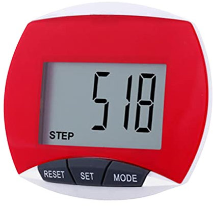 Kisangel Podomètre Multifonction pour Fitness Course À Pied Podomètre Compteur De Pas Montre pour Hommes Et Femmes Couleur : Rouge