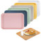 Hocadrv 6 Stücke Fast FoodTablett Serviertablett Tablett rutschfest Tablett Küche Rechteckig Tablett 24.8 x 17.8CM Klein Servierplatte für Küchen Fast Food Restaurants Cafés(6 Farbe)
