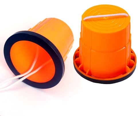 1 Paar Rutschfeste Stelzen Laufbecher Beweglichkeit Stelzen Eimer Stelzen Balance Entwicklung Spielzeug Rutschfeste Stelzen Für Sensorik Trainer für Spiele (Orange)