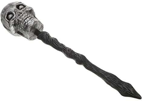 Holibanna 1stück Skull Scepter Prop Für Halloween Kostüme Kreative Schädelhandelskunst Für Cosplay Und Bühnenauftritte Kunststoffkonstruktion