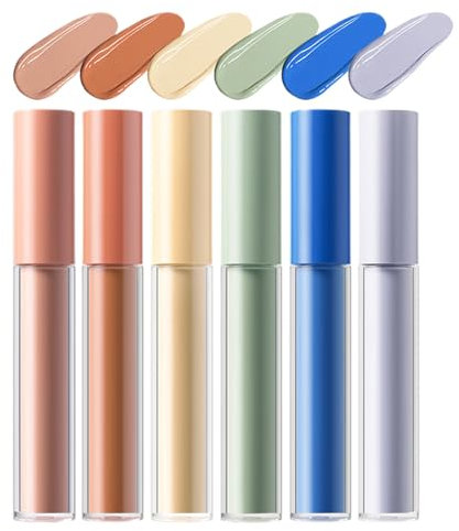 Instant Age Rewind Eraser - Idrating CAM0 Concealer | Bare with Me Concelerr serumm | 6-teiliges Farbkorrektur-Concealer-Set | vollständige Abdeckung feuchtigkeitsspendender Kontur und Textmarker