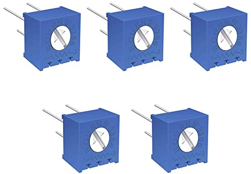 Trimmpotentiometer, 5 Stück, 3386P, 100R, 200R, 500R, 1K, 2K, 5K, 10K, 20K, 50K, 100K, 200K, 500K, 1M Ohm, 3386, variable Widerstände, Trimmer-Potentiometer (100 K)