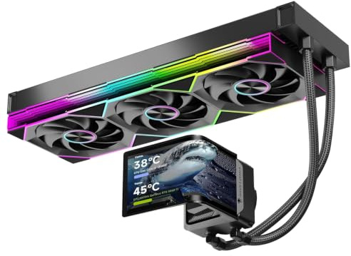 TZMRIT CA360 Aio Wasserkühlung 360mm Mit 6.67 Curved Panorama Display | 6.67 2K 60Hz AMOLED Bildschirm,320W TDP,Drehbar,3D-Effekt,für Intel LGA 1851/1700 AMD AM5/AM4