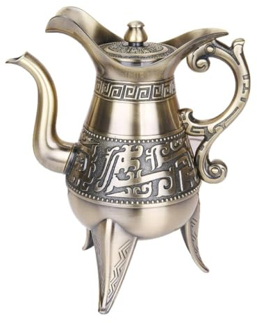 MotiveTech Pichet à Liqueur Antique Aiguière En Métal Ciselé Pichet En Métal pour Collectionneurs, Amateurs Spiritueux