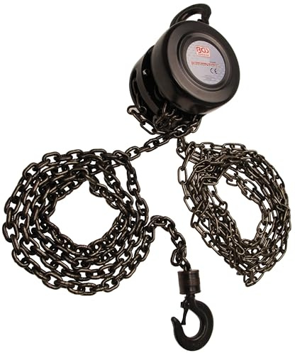 BGS 3484 | Flaschen-Kettenzug | Hubhöhe 2,5 m | 2 t | Geschlossene Bauweise | Spezialgetriebe für geringen Kraftaufwand | lange Bedienkette | Lasthaken