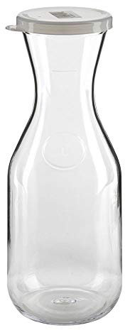 Cambro WW1000CW 1 Liter (34 oz.) Polycarbonate Beverage Decanter With Lid