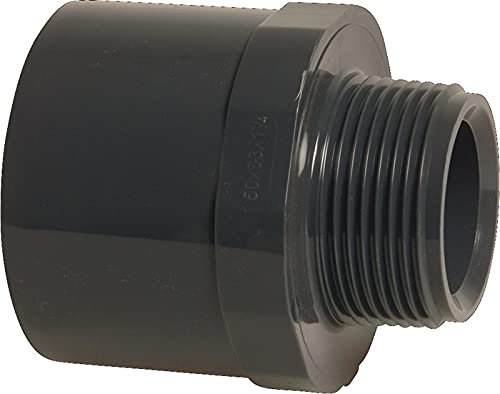 Liquipipe GmbH PVC Übergangsnippel Muffe Klebemuffe x Außengewinde 1 32mm grau Klebemuffe x Außengewinde Nippel PVC-U