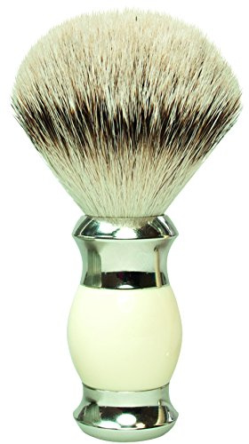 Golddachs Rasur Rasierpinsel, 100% Silberzupf,weiß, Mehrfarbig, One Size, 1012417910