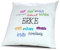 digital print Kopfkissen mit Namen Erke - Motiv Positive Eigenschaften, 40 cm, 100% Baumwolle, Kuschelkissen, Liebeskissen, Namenskissen, Geschenkidee, Deko