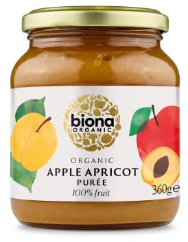 Biona Org Apple Apricot Puree 350g X 6 (Pack of 6)