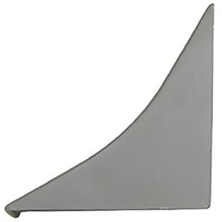 DQ-PP WINKELLEISTE ENDSTÜCK | Chrom | 23 x 23mm | PVC | Küchenleiste Arbeitsplatte Abschlussleiste Leiste Küche Küchenabschlussleiste Wandabschlussleiste Tischplattenleisten