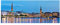 PPS. Imaging Glasbild Wandbild Glas Kunstdruck Hamburg Skyline 50 cm x 125 cm
