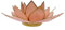 TRIMONTIUM Photophore en Forme de Fleur de Lotus à Trois Feuilles, Coquille de Capiz, Rose Pastel, 14 x 14 x 8 cm