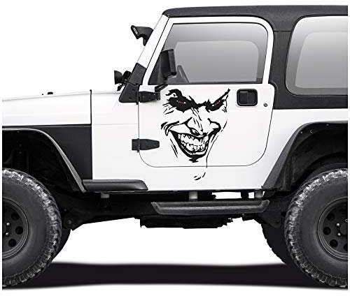 Finest Folia Joker Batman Aufkleber Sticker Dekor Folie Autoaufkleber KX011 (Joker groß ohne Schrift)