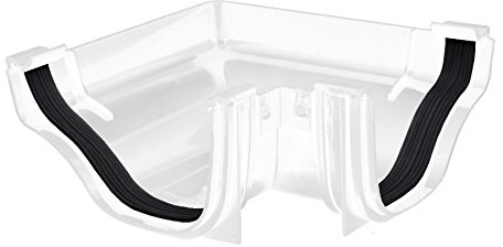 Polypipe Ogee ROG03W White Extra Capacity Gutter External 90 Degree Angle 130 x 70mm