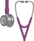 3M Littmann Cardiology IV Stethoskop für die Diagnose, Bruststück in Standardausführung, pflaumenfarbener Schlauch, Schlauchanschluss und Ohrbügel aus Edelstahl, 69 cm, 6156