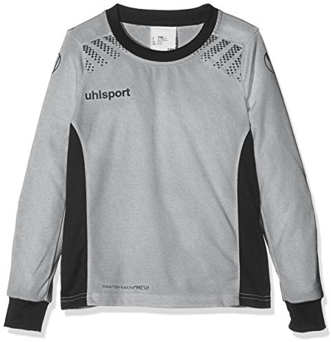 Uhlsport Goal Maglietta da Portiere a Maniche Lunghe, Uomo, Uomo, Goal, Grigio Scuro mélange/Nero