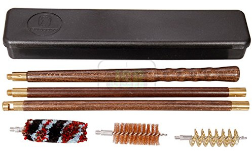 GunTuff Shotgun Barrel Wood Cleaning Kit 12g 12 Gauge Bore Rods Brushes Pull Through Mop - Made In Italy