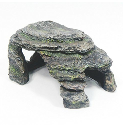 Aquarium Ornament grau Staggered Stein Höhle ideal für Zucht