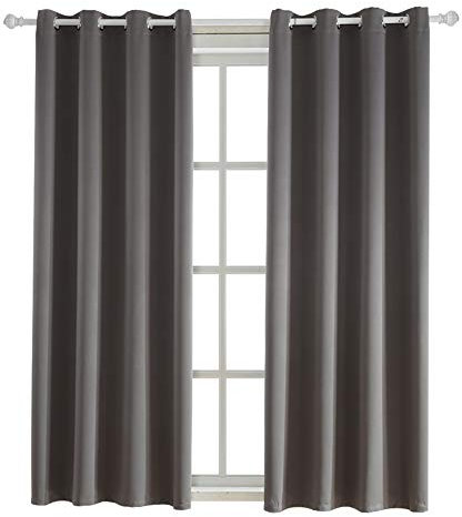 BEGOODTEX Verdunkelungsvorhang, feuerhemmend, 132 x 213 cm, Grau