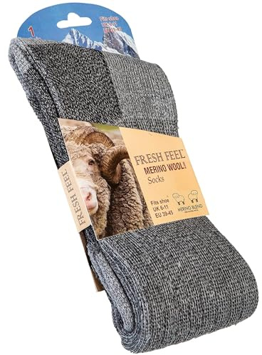 Undercover 3 Pairs Diabetic Merino Wool Socks Black 6-11