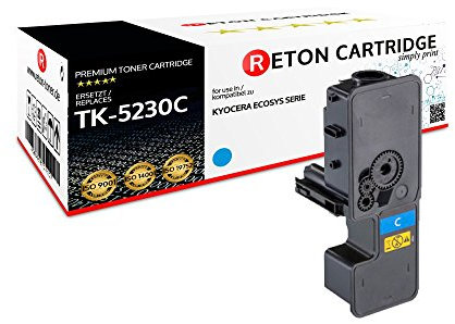 Original Reton Toner | 50% höhere Leistung | kompatibel zu Kyocera TK-5240C Cyan für Kyocera ECOSYS M5526cdn M5526cdw P5026cdn P5026cdw