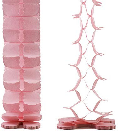 Creativery Papier Girlande 6 Meter (Hellrosa 150) // Papiergirlande Hängedeko Raumdeko Party Geburtstag Raumdekoration Deko