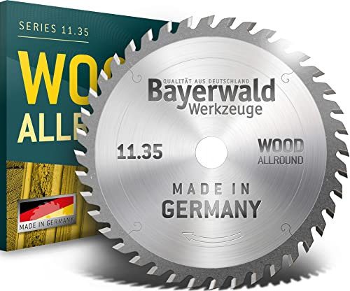 Bayerwald - Lame de scie circulaire portative Carbure de tungstène pour le bois - Ø 125 mm x 2,6 mm x 20 mm | Denture alternée (36 dents/très fine) | sans trous secondaires