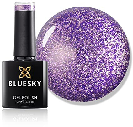 Bluesky Gel Nail Polish, Platinum 14, Amethyst Aura, 10 ml Long Lasting, Chip Resistant, 10 ml (Requires Drying Under UV LED Lamp)