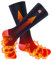 Svpro Wiederaufladbare Elektrische Beheizte Socken Batteriebetriebene Bequeme Thermosocken, Kälteschutz Thermische Socken Sport Outdoor Camping Wandern Warme Winter Socken Für Männer Frauen (Blau -W)