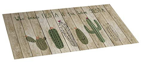 STOR PLANET Alfombra vinílica Estampada Croma, Alfombra Cocina, Pasillo. Alfombras de Habitación Antideslizantes y Muy Confortables. Alfombra Acolchada de Diseño | Cactus 50x110cm