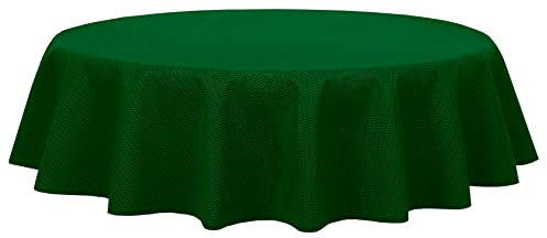 Brandsseller Gartentischdecke Ø 140 cm Tischdecke mit Paspel Outdoor Tischtuch rund Weichschaum für Garten, Terrasse, Balkon wetterfest rutschfest - Grün