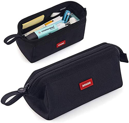 iSuperb Federmäppchen Groß, Studenten Mäppchen,Federtaschen Teenager Mädchen, Schlamperbox,Federmäppchen Student, Pencil Case,Bleistift beutel für Mädchen (Schwarz)