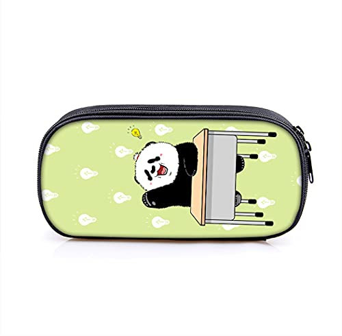 Abcsea 1 Stück Panda Niedliche Federmäppchen, Große Kapazität Federmäppchen, Große Kapazität Briefpapier Pouch, Stifteetui Groß (Grün)