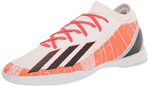 Adidas Unisex Speedportal Messi.3 Indoor Soccer Shoes, FTWR White/Core Black/Solar Red, 11 UK