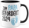 Werdender Papa Geschenk 2025 Tasse Schwangerschaft - Zum Papa befördert - Geschenk Ehemann Verkündung Baby Geschenkidee werdender Vater Babyreveal Kaffee-Becher