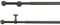 metablo Gardinenstange ausziehbar, Wand- und Deckenmontage, Vorhangstange Fenster, Komplettgarnitur 2in1, Teleskopgardinenstange 16/19mm Schwarz 160-280 cm