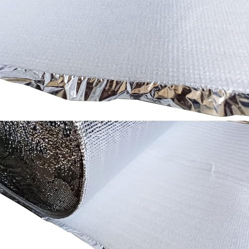 Isolierfolie Dämmfolie Trittschalldämmung Alu 3 mm Dämmunterlage 100 cm Breit Wärmedämmung Isolierung mit metallisiertem Laminat Dämmung Aludämmung Stark (35 m)